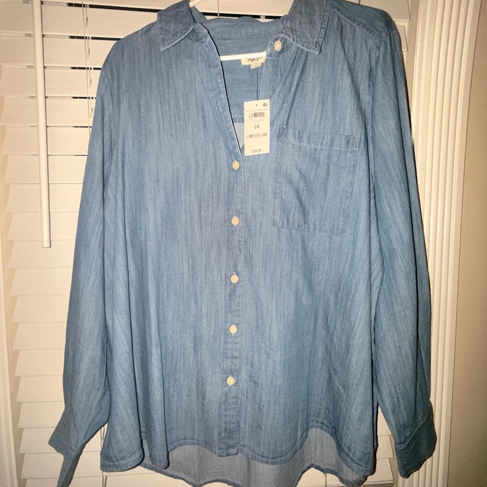 Style & Co. Light Blue Denim Shirt